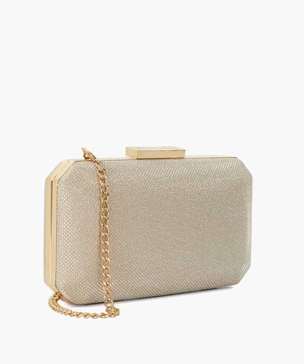 Dune London Bestieo - Gold Embellished Box Clutch