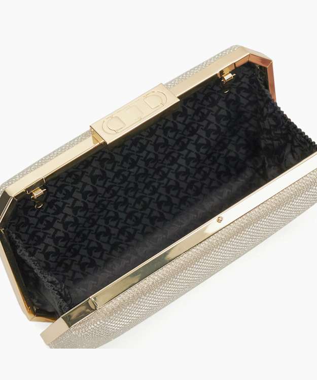 Dune London Bestieo - Gold Embellished Box Clutch