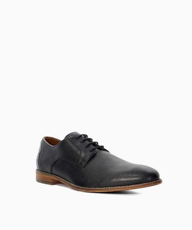 Dune London Billiard - Black Leather Gibson Shoes