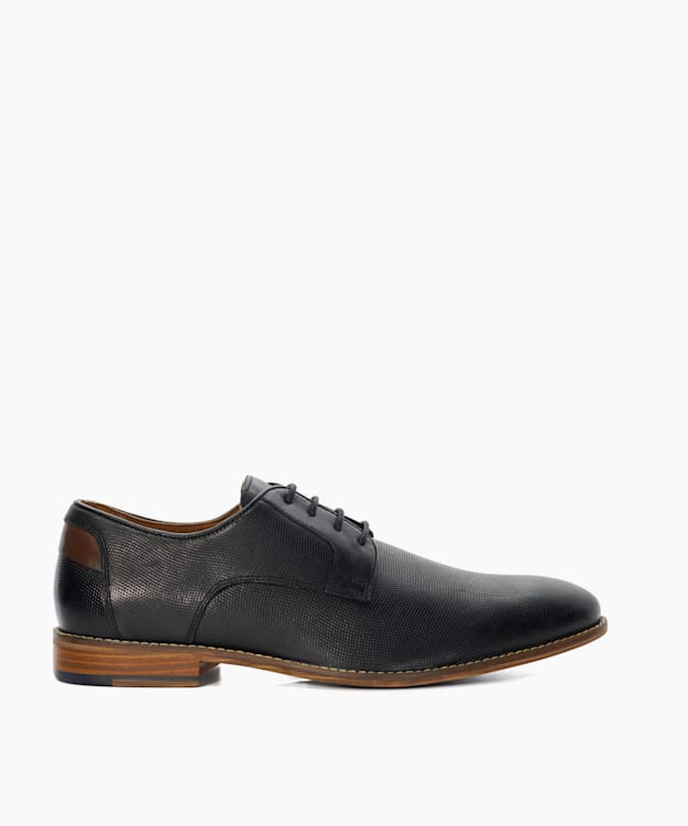 dune london Billiard - Black Leather Gibson Shoes