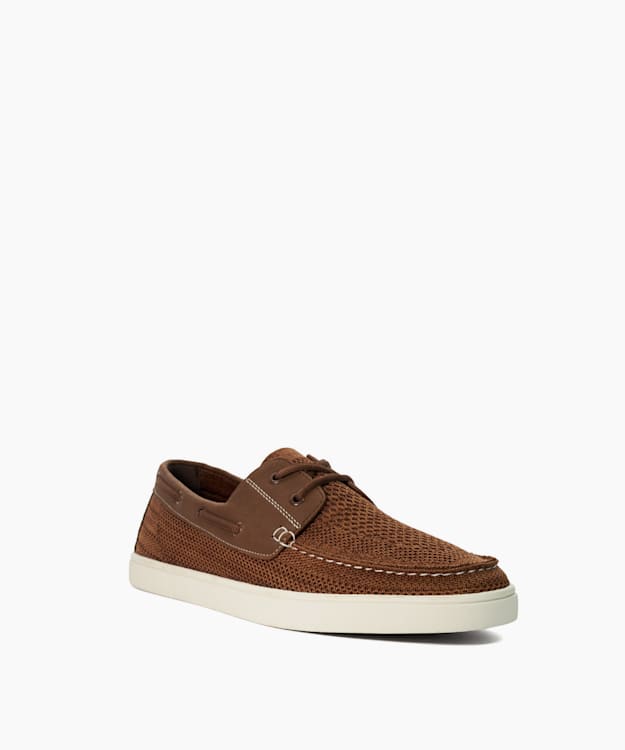 Dune London Blaizerss - Tan Knitted Boat Shoes