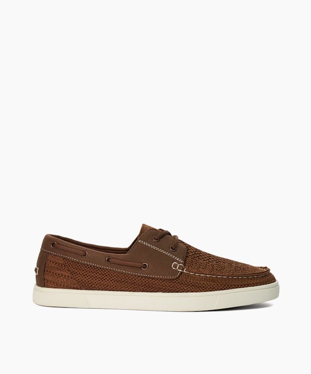 dune london Blaizerss - Tan Knitted Boat Shoes