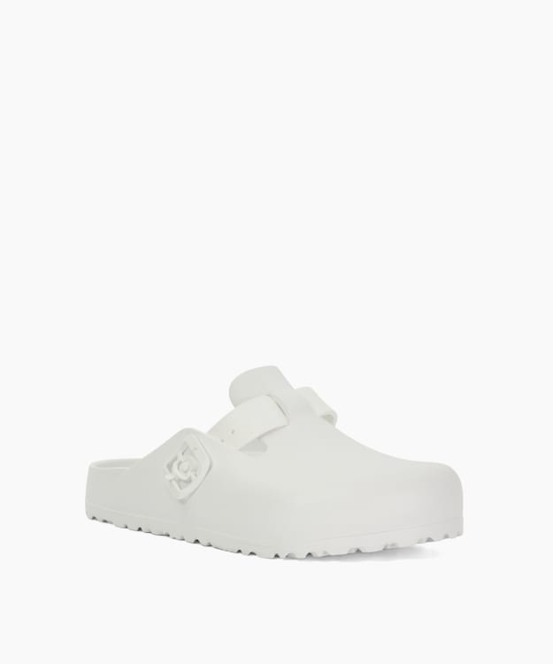 Dune London Boston Eva Sand - White Boston EVA Clogs