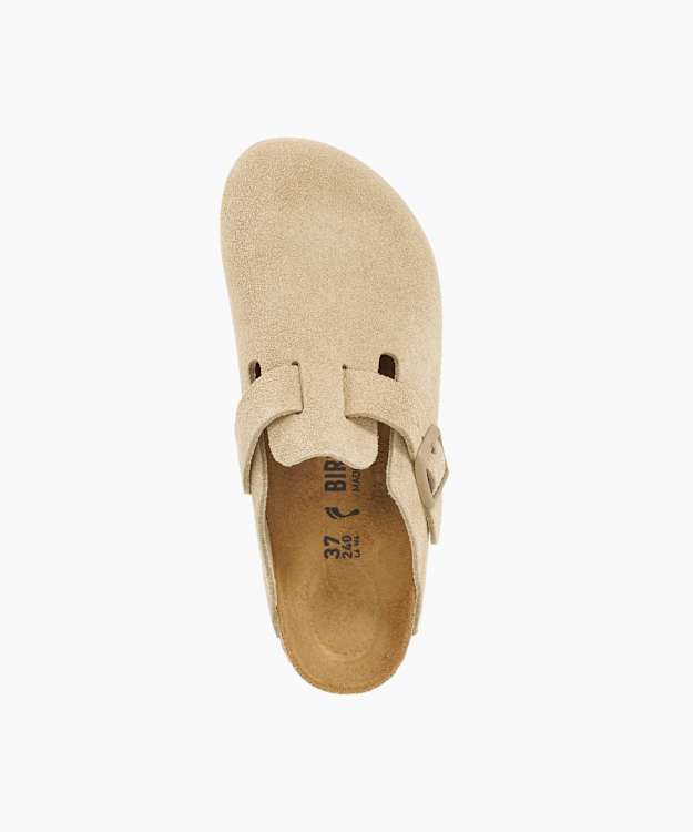 Dune London Boston Leve - Khaki Nubuck Clog Sandals