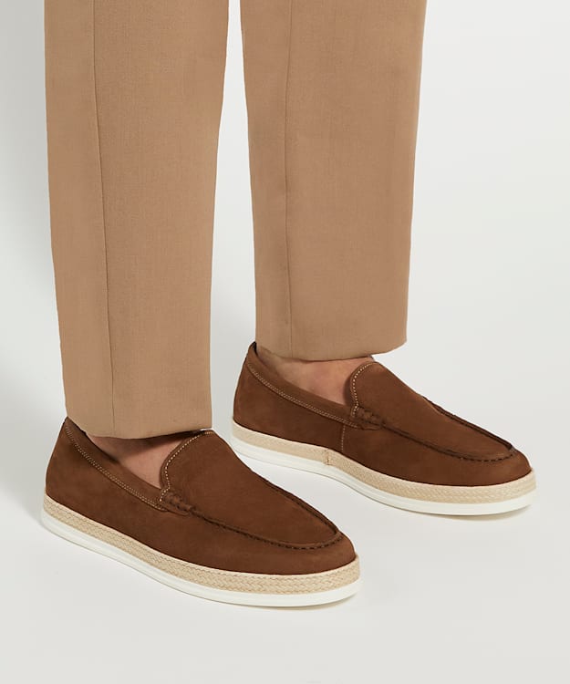 Dune London Bountii - Brown Casual Nubuck Loafers