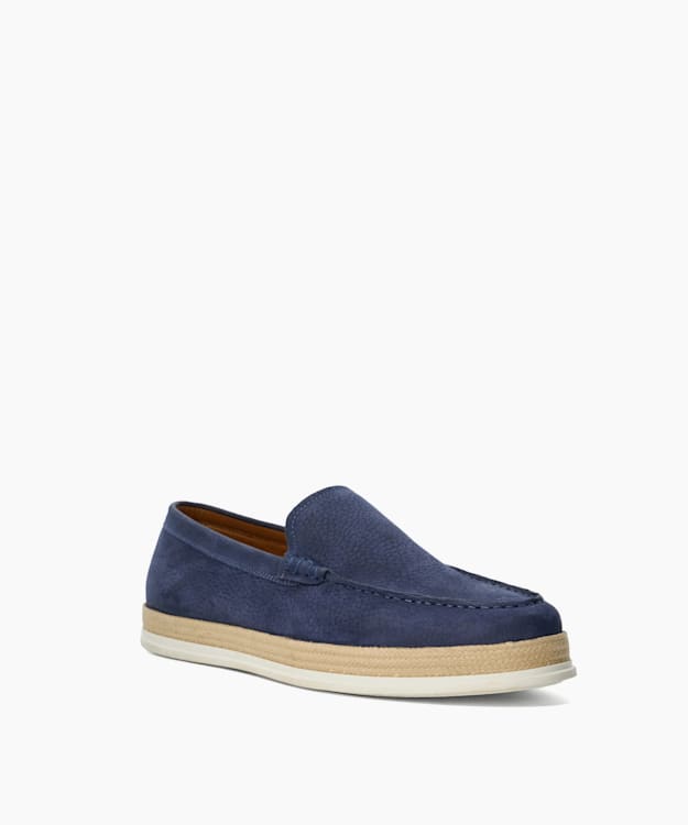 Dune London Bountii - Navy Casual Nubuck Loafers