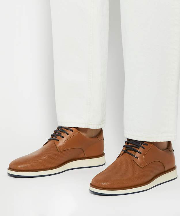 Dune London Bow - Tan Leather Gibson