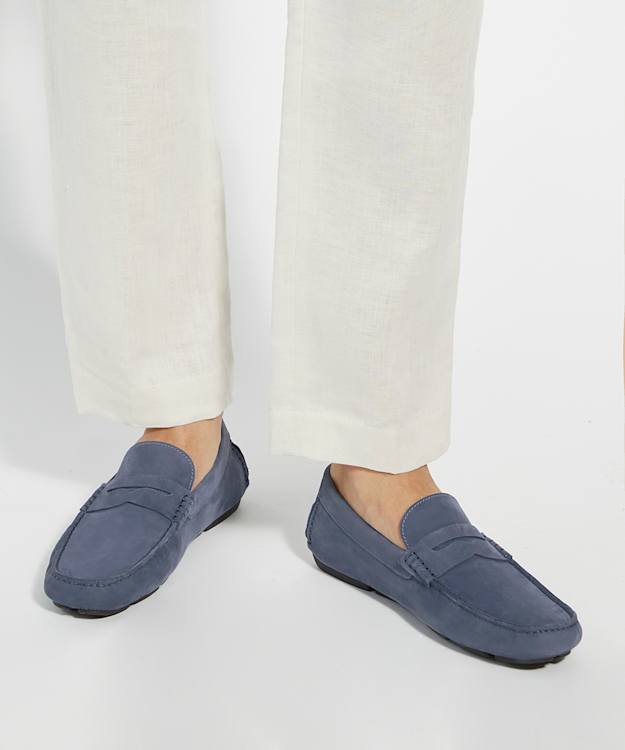 Dune London Bradlay - Blue Suede Driver