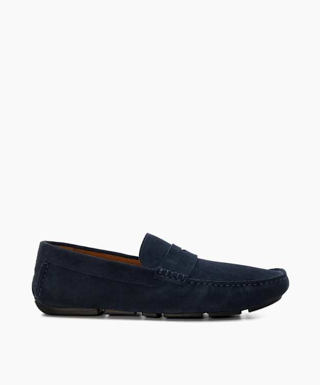 dune london Bradlay - Navy Suede Driver