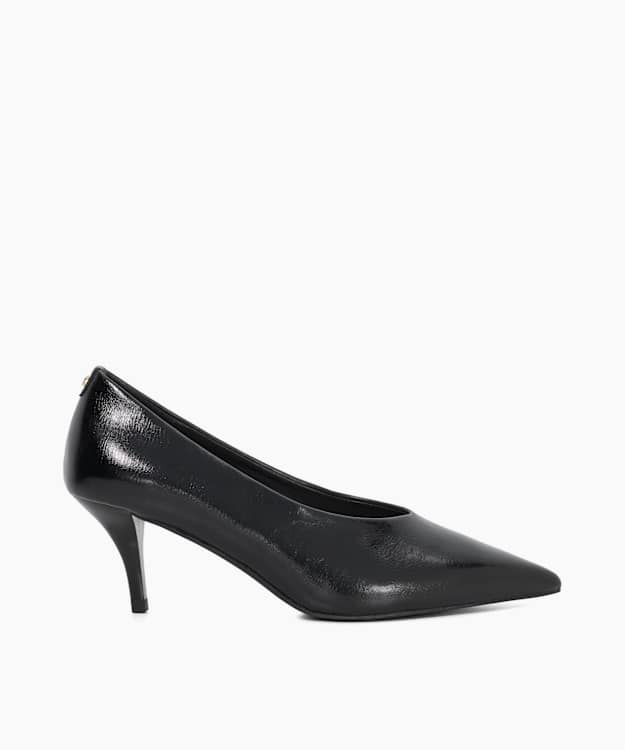 dune london Breezes - Black Pointed Toe Courts