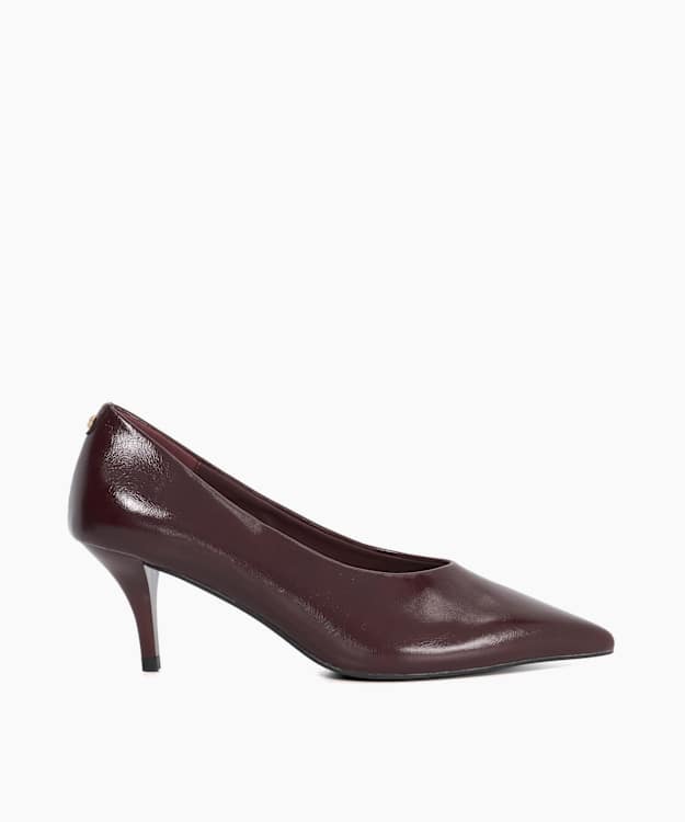 dune london Breezes - Burgundy Pointed Toe Courts