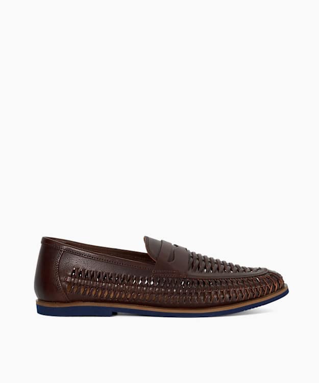 dune london Bresley - Brown Woven Loafers