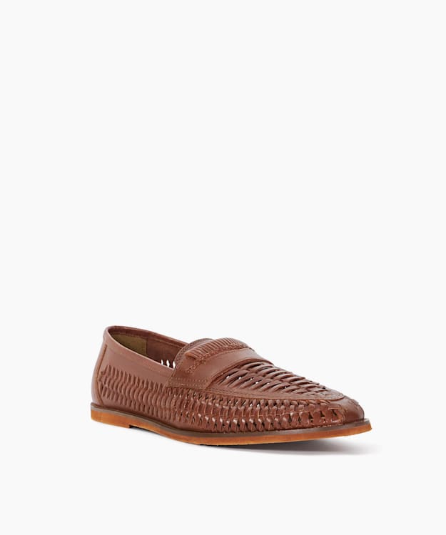 Dune London Brickles - Tan Casual Woven Loafers