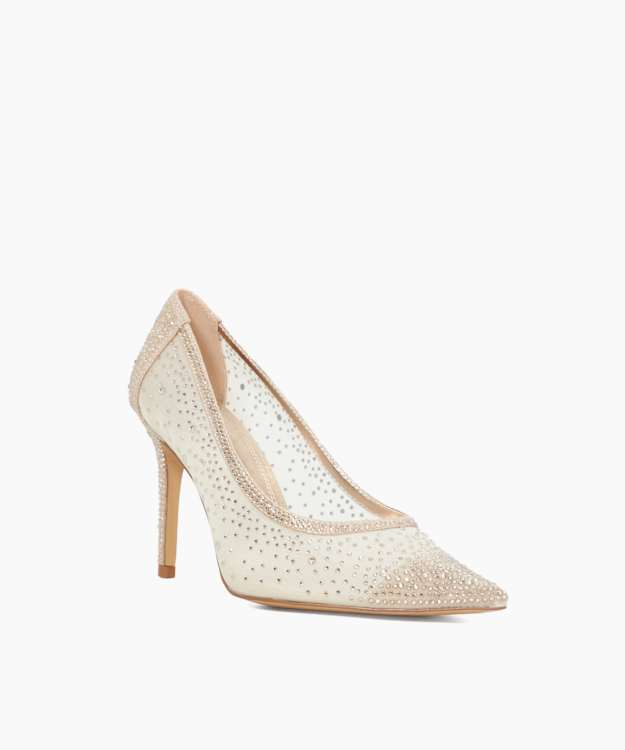 Dune London Brightest - Gold Wide Fit Court Shoe