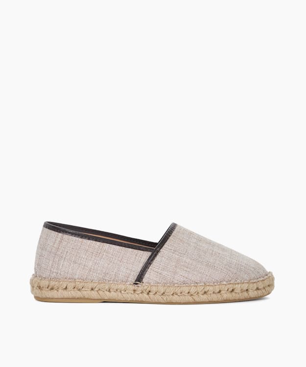 dune london Bronko - Beige Canvas Espadrilles