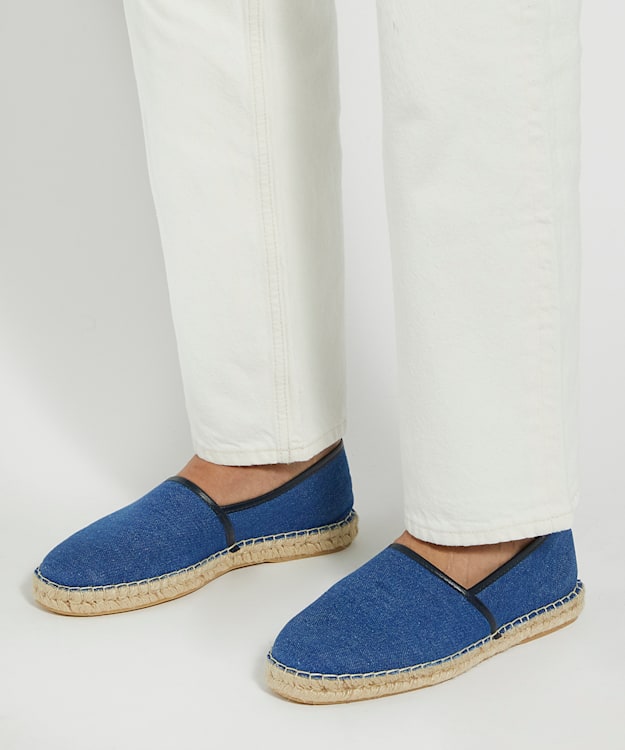 Dune London Bronko - Blue Canvas Espadrilles