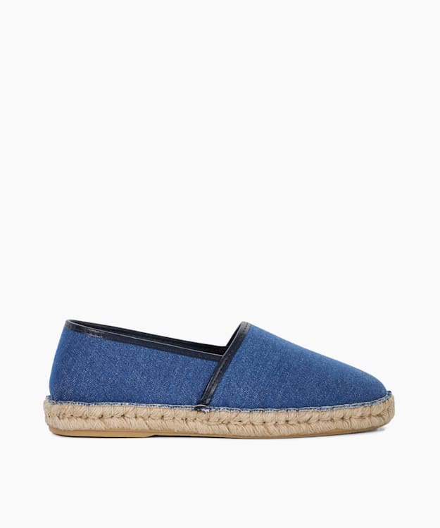 dune london Bronko - Blue Canvas Espadrilles