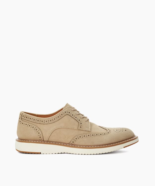dune london Bronny - Sand Hybrid Nubuck Lace-Ups