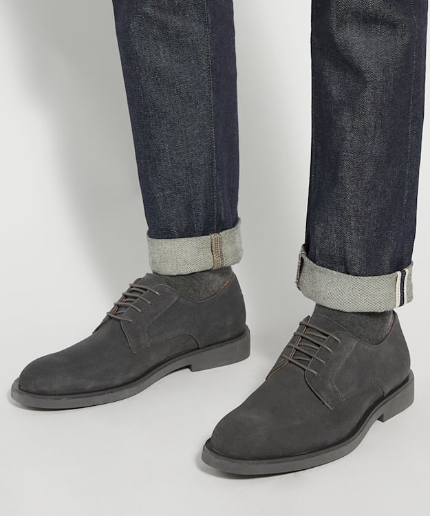 Dune London Brontes - Grey Lace Up Shoe