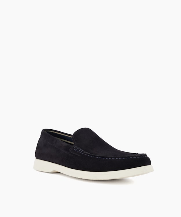 Dune London Buftonn - Navy Casual Suede Loafers