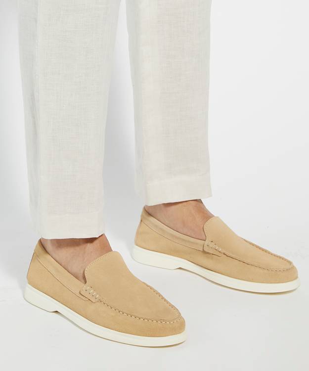Dune London Buftonn - Sand Casual Suede Loafers