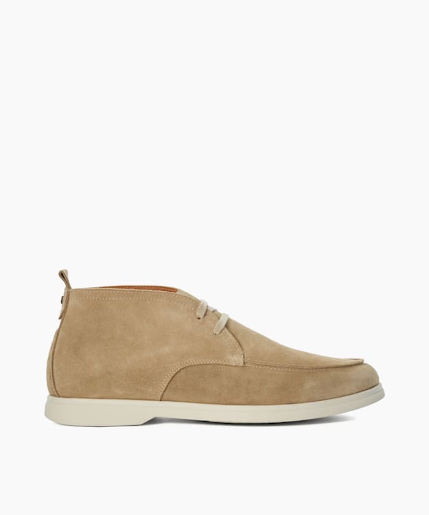 dune london Camly - Stone Suede Lace-up Chukka Boots