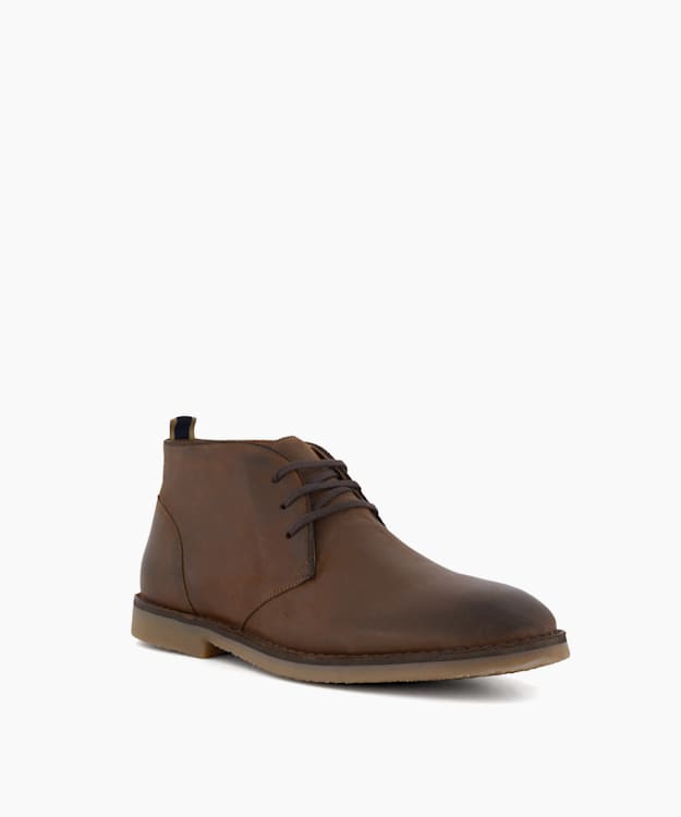 Dune London Cashed - Brown Casual Chukka Boots