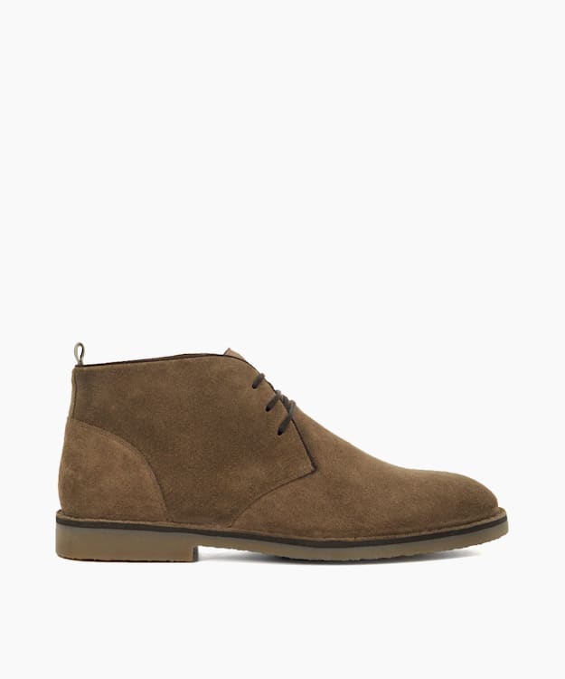 dune london Cashed - Taupe Lace Detail Chukka Boots