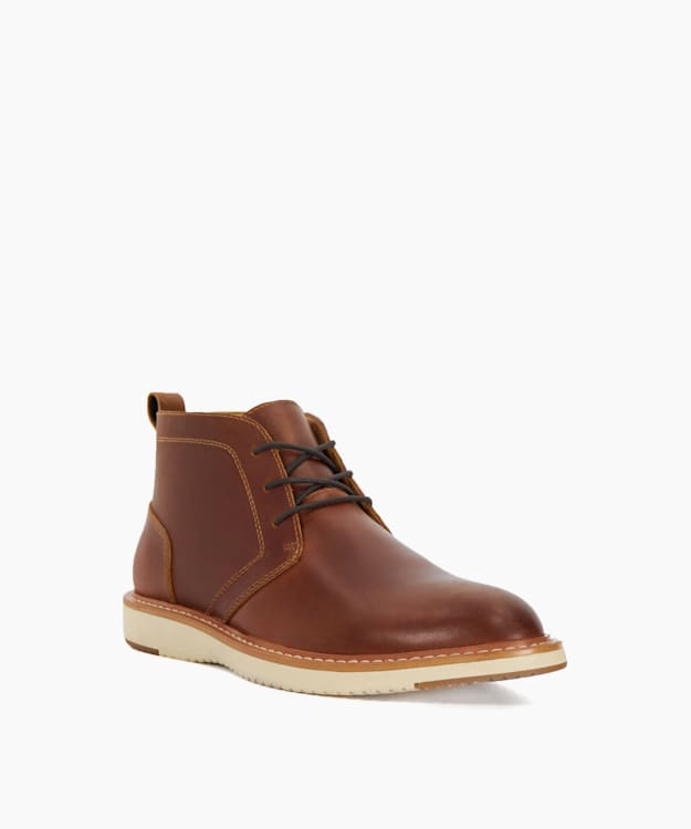 Dune London Chander - Brown Wedge Sole Chukka Boots