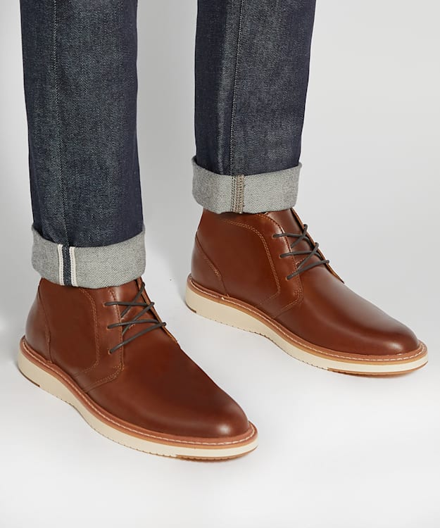 Dune London Chander - Brown Wedge Sole Chukka Boots