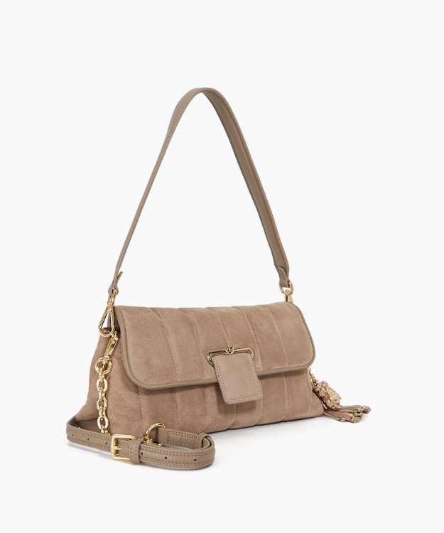 Dune London Chelsea - Taupe Leather Shoulder Bag