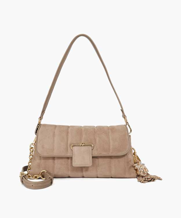 dune london Chelsea - Taupe Leather Shoulder Bag