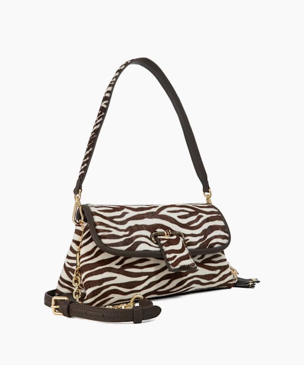 Dune London Chelsea - Zebra Leather Shoulder Bag