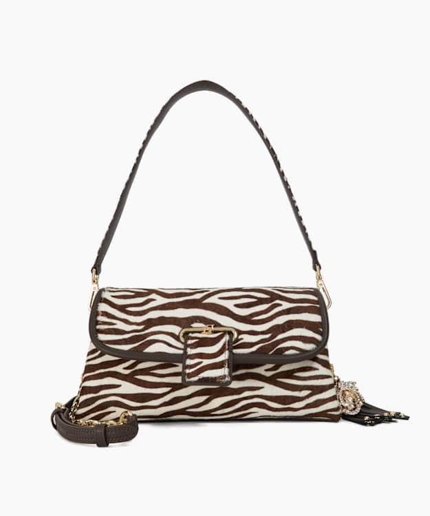 dune london Chelsea - Zebra Leather Shoulder Bag