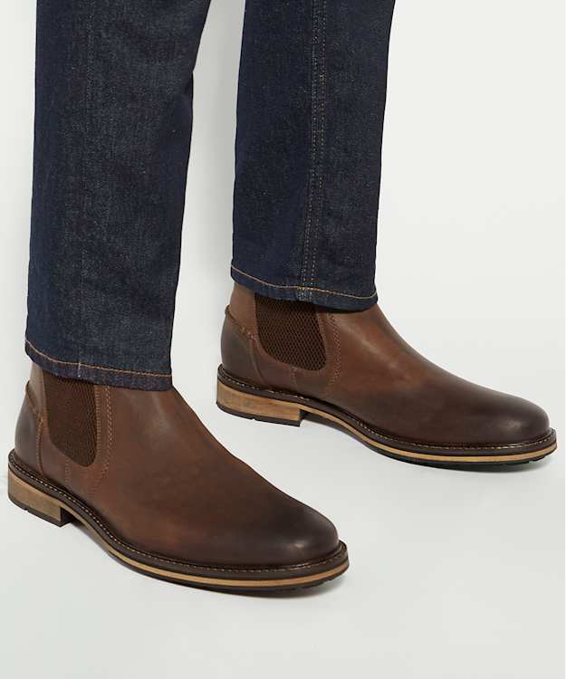 Dune London Chorleys - Brown Leather Chelsea Boots