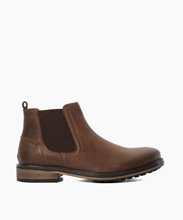 dune london Chorleys - Brown Leather Chelsea Boots