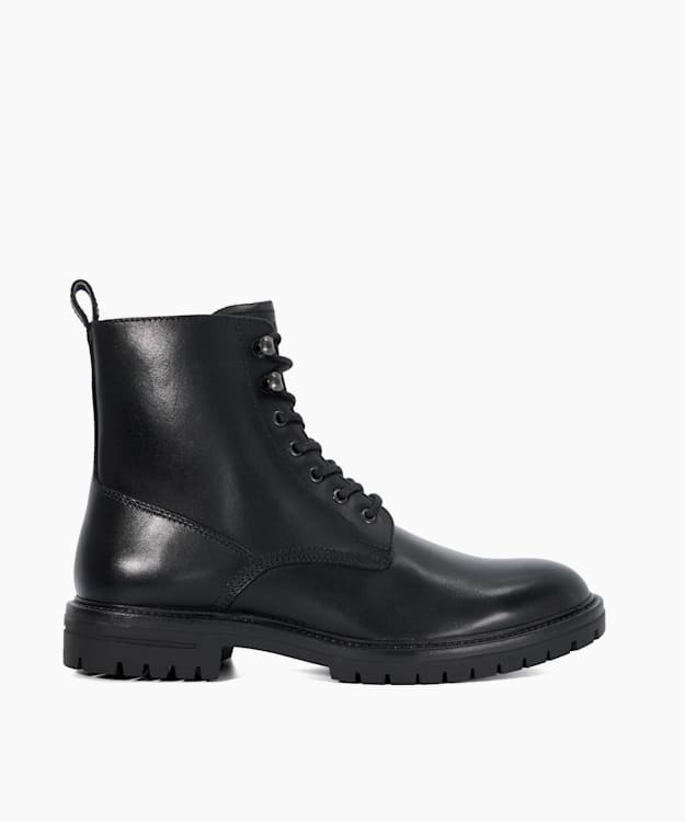 dune london Cohen - Black Chunky Lace Up Boots
