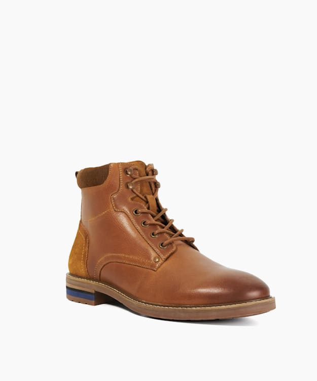 Dune London Colton - Tan Lace Up Hiker Boot