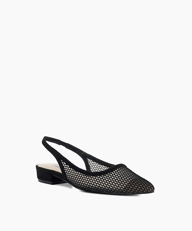Dune London Connolly - Black Slingback Mesh Shoes