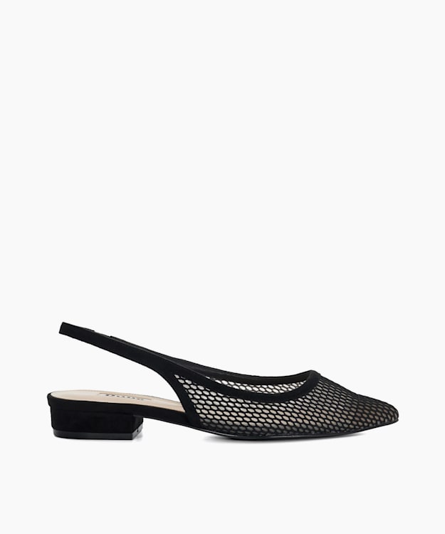 dune london Connolly - Black Slingback Mesh Shoes