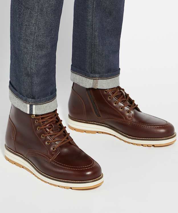 Dune London Cranees - Dark Brown Leather Hiker Boots