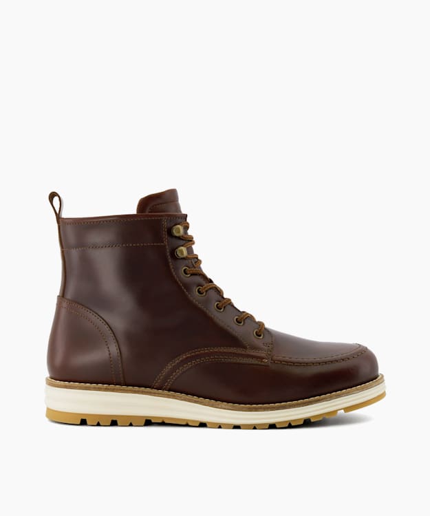dune london Cranees - Dark Brown Leather Hiker Boots