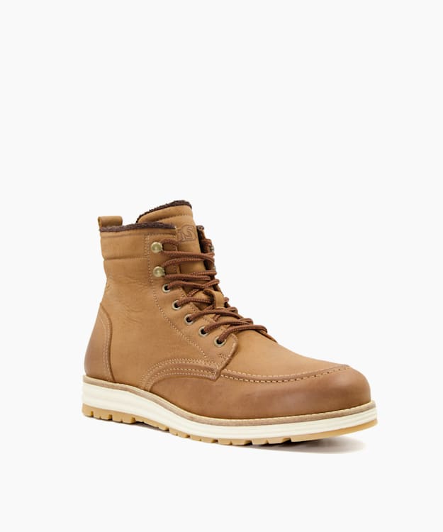 Dune London Crannes - Tan Casual Lace Up Hiker Boots
