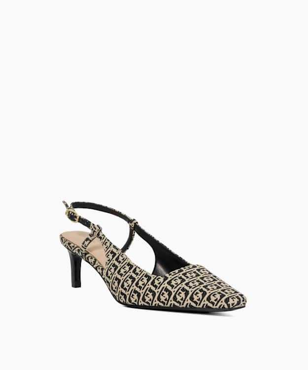 Dune London Dancing - Black Slingback Court Shoes