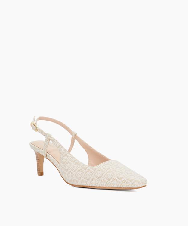 Dune London Dancing - Nude Slingback Court Shoes