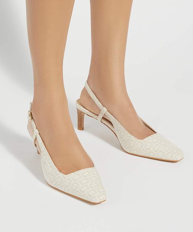 Dune London Dancing - Nude Slingback Court Shoes