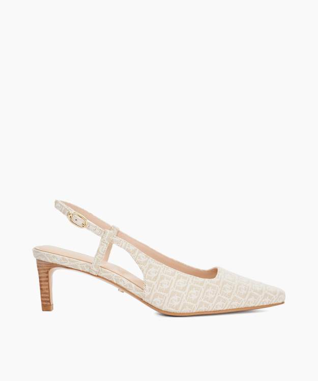 dune london Dancing - Nude Slingback Court Shoes