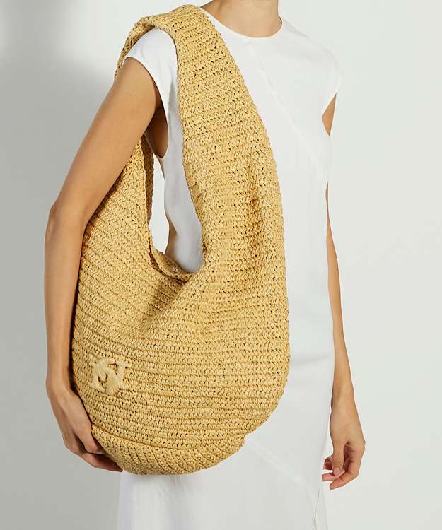 Dune London Dangerous - Natural Logo Raffia Shopper