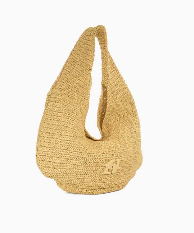 Dune London Dangerous - Natural Logo Raffia Shopper