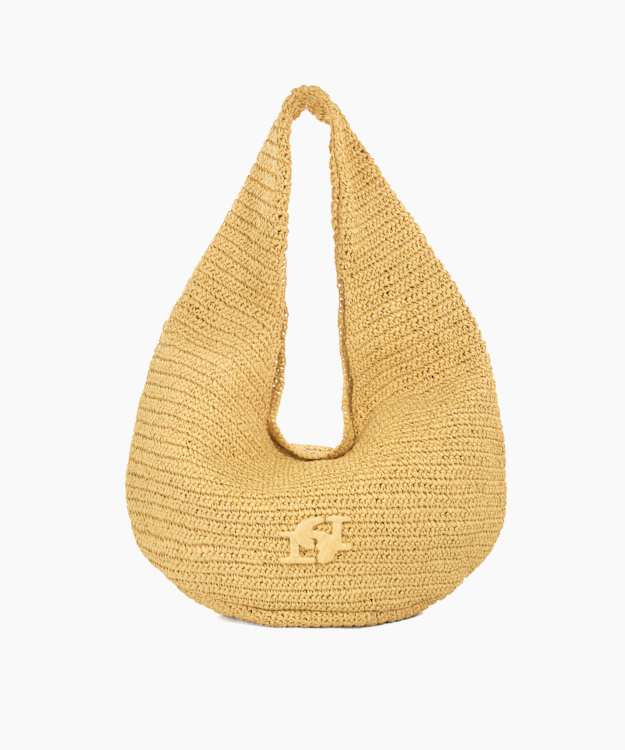 dune london Dangerous - Natural Logo Raffia Shopper